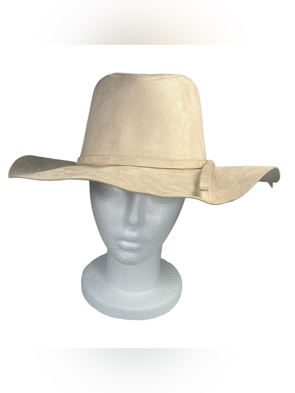 Peter Grimm Tan Poly Suede Wide Brim Hat One Size Festival Boho - Picture 3 of 10